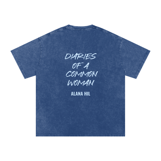 Snow Washed Oversized Cotton T-Shirt