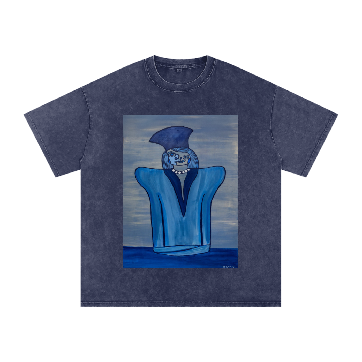 Snow Washed Oversized Cotton T-Shirt