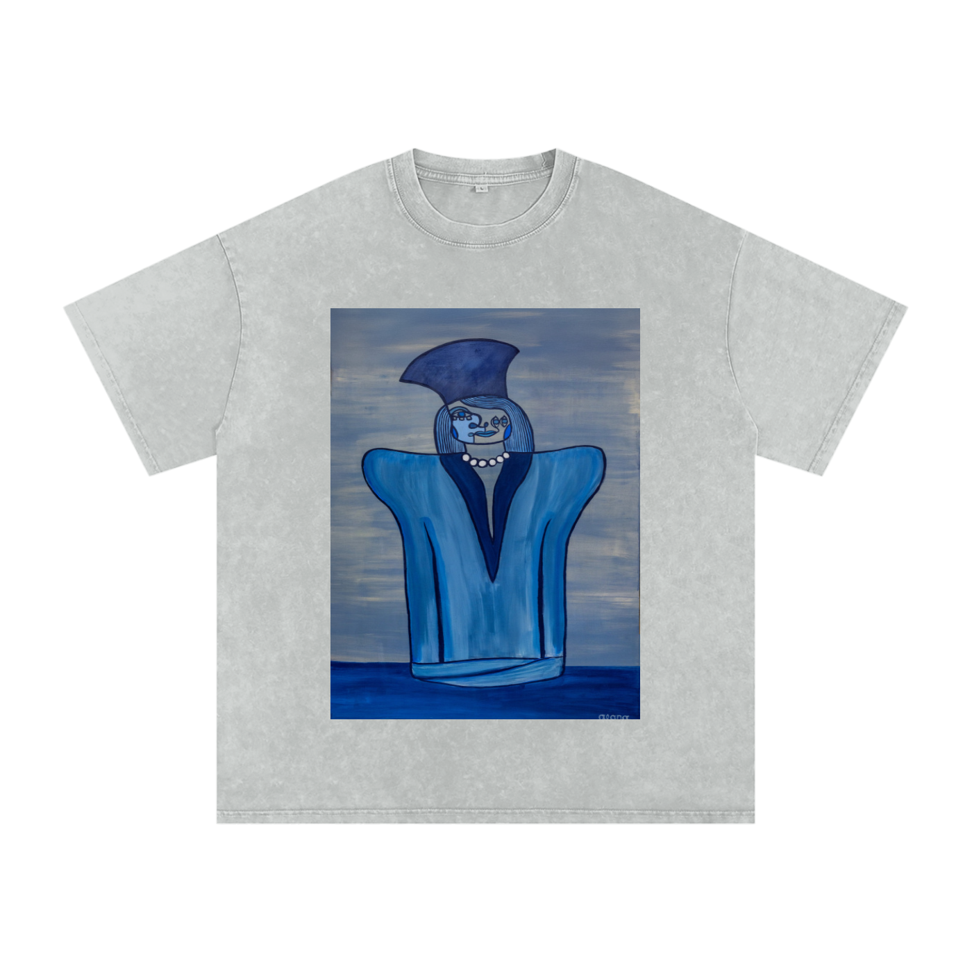 Snow Washed Oversized Cotton T-Shirt