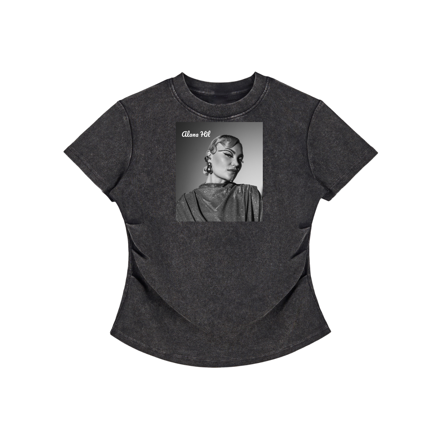 Vintage Washed Bodycon Cotton T-Shirt