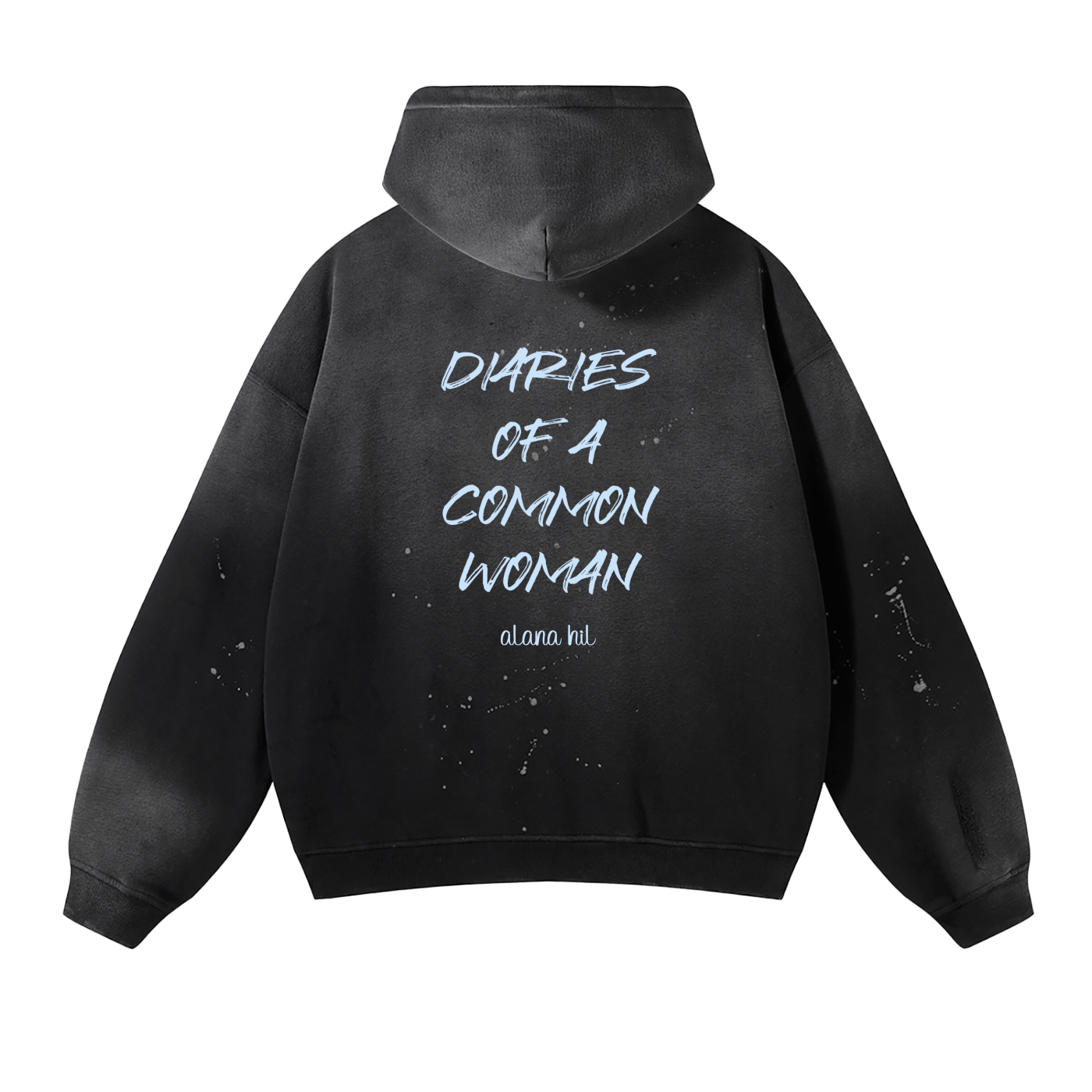 Vintage Washed Frayed Fleece Hoodie