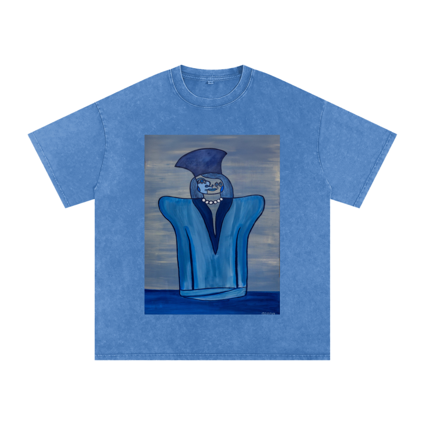 Snow Washed Oversized Cotton T-Shirt