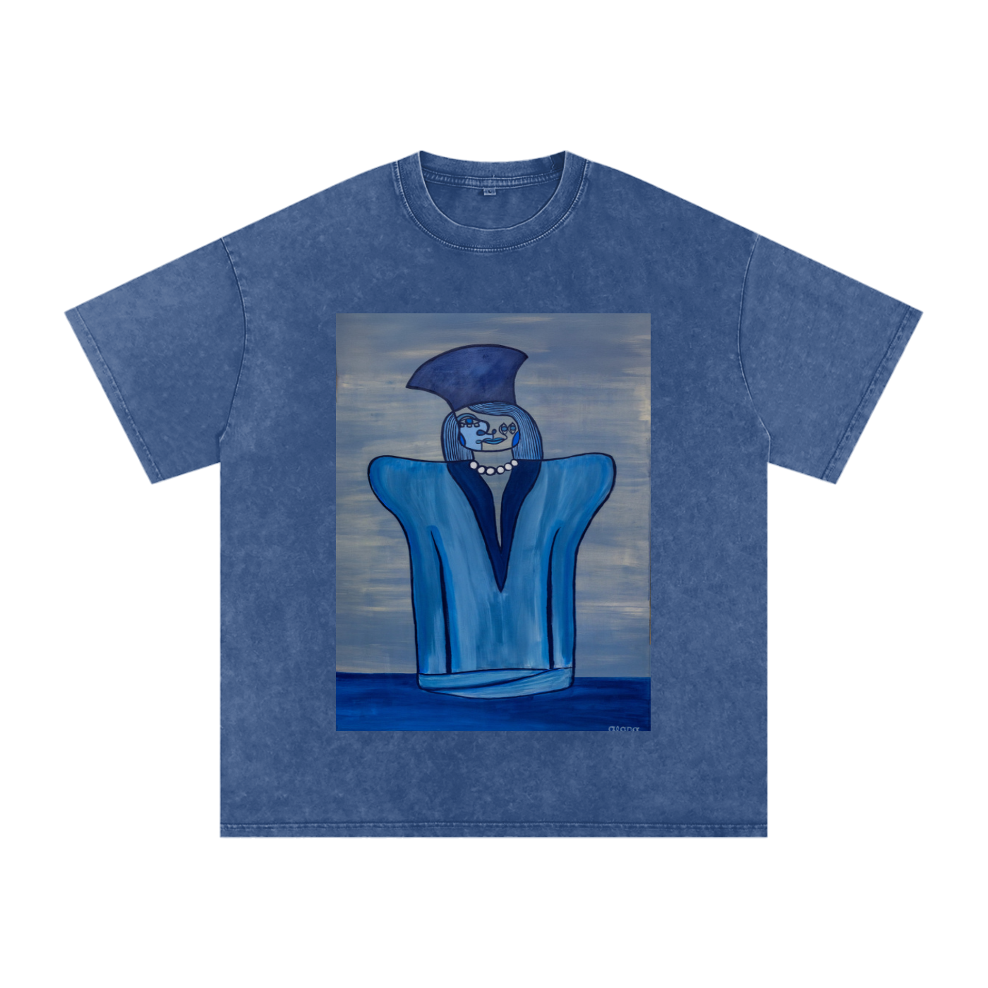 Snow Washed Oversized Cotton T-Shirt