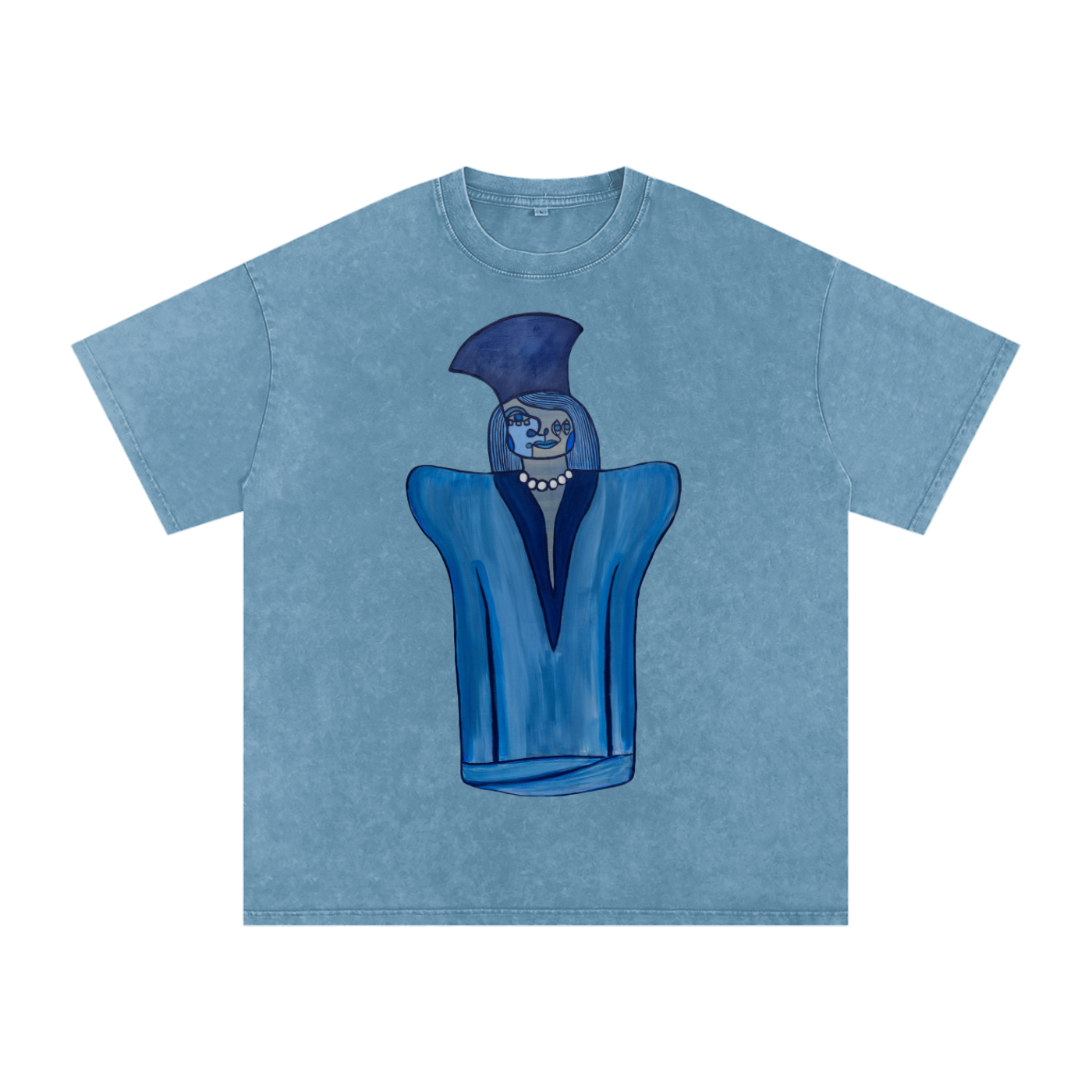 Snow Washed Oversized Cotton T-Shirt